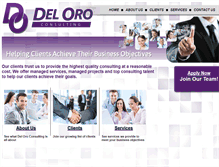 Tablet Screenshot of deloroconsulting.com